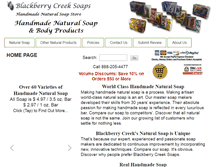 Tablet Screenshot of blackberrycreeksoaps.com